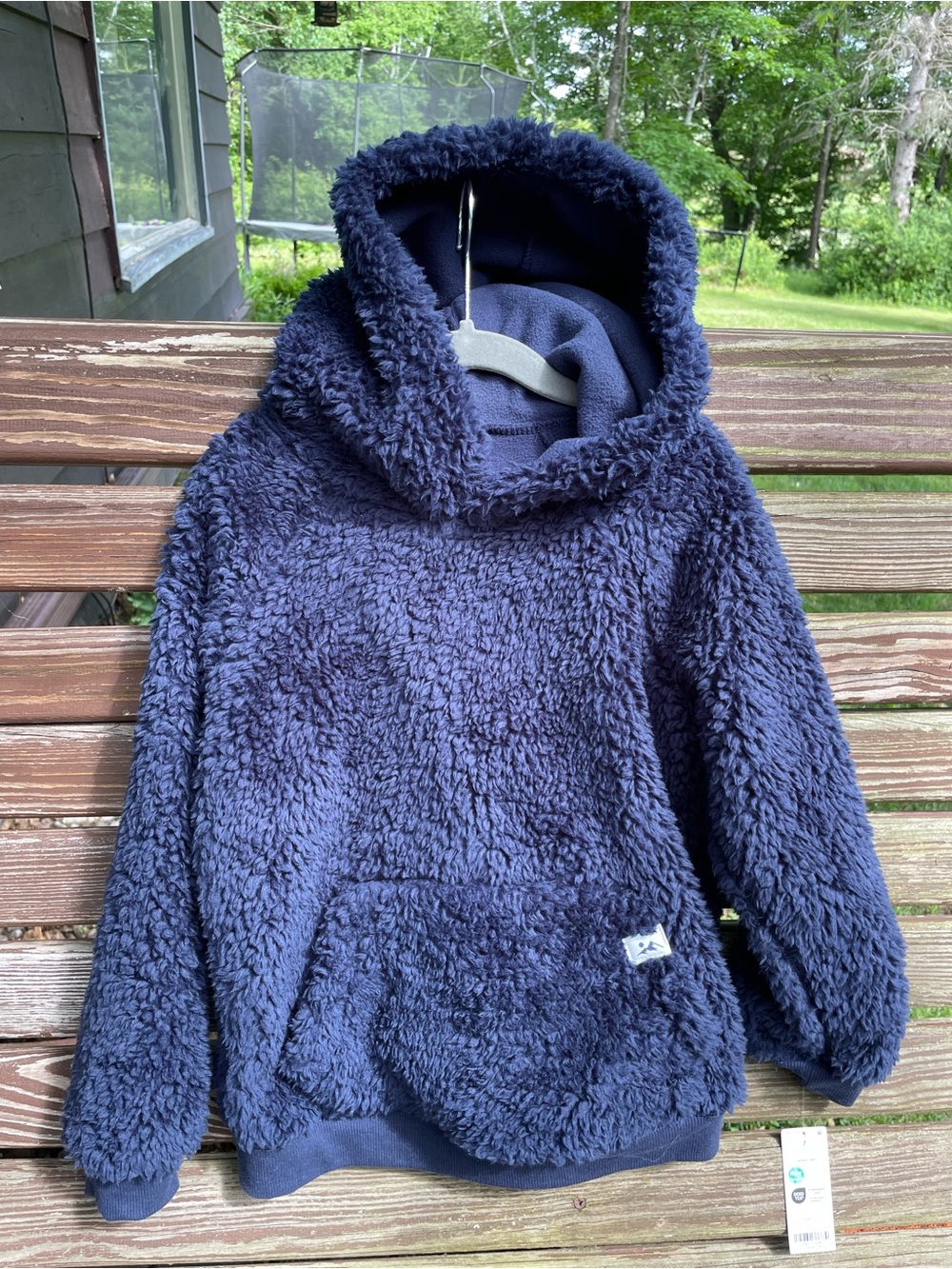 Carter's Plush Hooded Pullover in Navy Blue